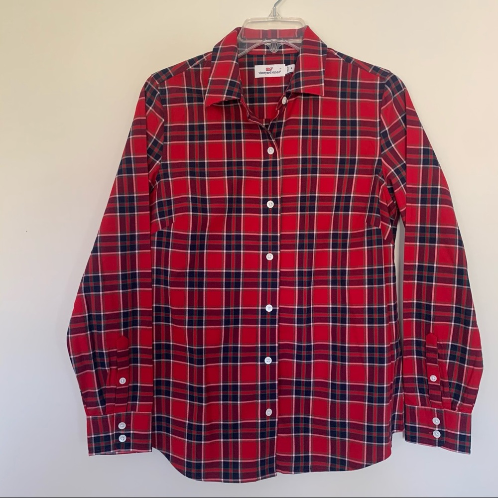 Vineyard Vines Red Plaid Shirt